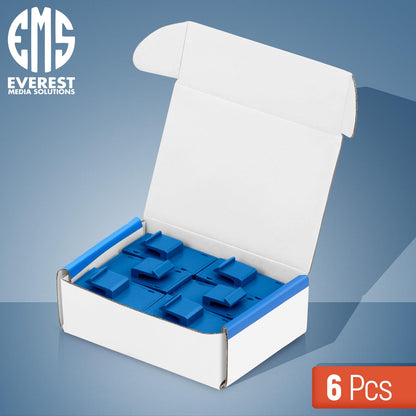 Everest Cat6 RJ45 Keystone Coupler (6-Pack) in Blue - RJ45 Coupler - Cat 6 Couplers - Female to Female Cat6 Keystone Jacks - Ethernet Couplers - Ethernet Cable Extender