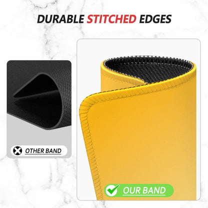 ITNRSIIET Mouse Pad Non-Slip Rubber Base Smooth Surface Stitched Edges Waterproof Durable Compatible with All Mice for Office & Gaming, Desk Accessory, 10.2x8.3x0.12 inch, Yellow Gradient