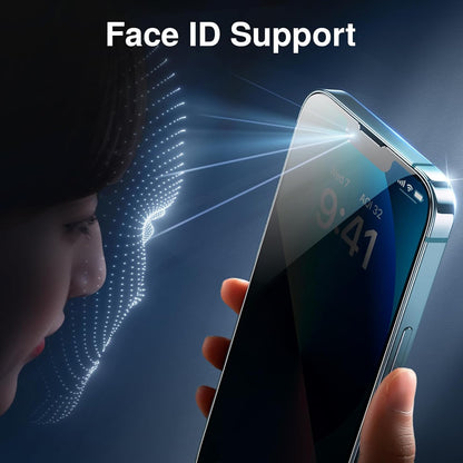 SMARTDEVIL 2+2Pack Privacy Screen Protector for iPhone 13 with Camera Lens Protector,Shatterproof Tempered Glass [True 28°Anti Spy] [9H Hardness] [Automatic Dust-Elimination Install] [Bubble Free]