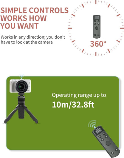 for Canon Camera Remote Control, Hanpusen Rechargeable Wireless Shutter Release with OLED Screen for R50/G7X Mark III/R8/R5/R/RP/R50 V/R10/R5 Mark II/M50/M200/6D Mark II/M6 Mark II, Replace BR-E1