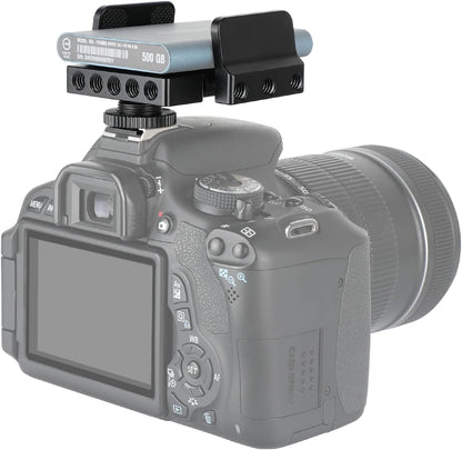 CAMVATE Universal SSD Holder Clamp Adjustable Width (33mm ~ 60mm) with 1/4"-20 Mounting Points & Shoe Mount Connector - 3011