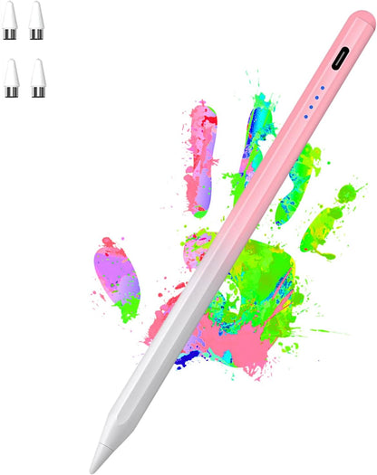 Stylists Pens for Touch Screens, Rechargeable Active Magnetic Stylus Pens Universal Tablet Pencil Stylus Pen for iPad/Pro/Air/Mini/iPhone Samsung/Android and Other Smartphone Devices-Pink