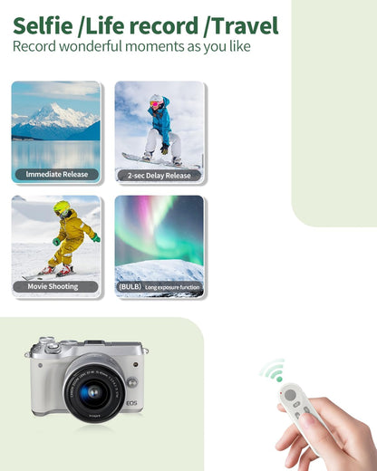 Camera Remote Control for Canon - Aodelan Wireless Shutter Release Trigger for R3/ R10/ M50/ EOS M6 Mark II/R/RP /90D /6D Mark II /R5/T7i /G5 X Mark II /G7 X Mark III; Replaces Canon BR-E1