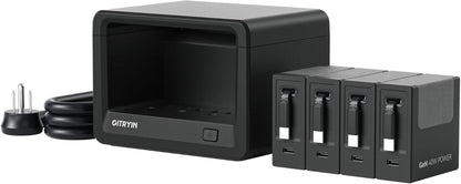 Gitryin 12-in-1 Desktop Charging Station with 4 Retractable Type-C Wall Chargers, 40W USB-C Power Strip with Flat Plug, Extension Cord with 1020J Surge Protection for Home Office