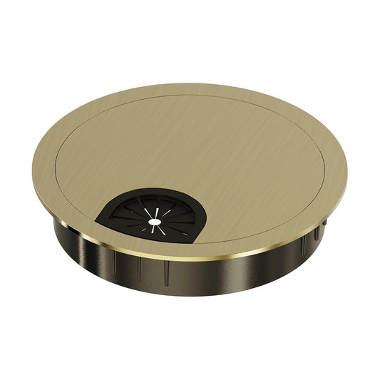 Desk Grommet 2 Inch 50mm, Zinc Alloy Computer Desk Wire Hole Cover, Office Desktop Cord Cable Hole Metal Ring, Bronze Tone