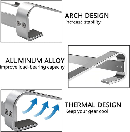 Aluminum Drum Controller Stand Portable Cooling Stand Compatible with NI Maschine Plus MK3/Ableton Push 3 (Silver)