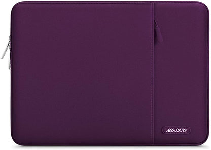 MOSISO Laptop Case 16 inch, 15-15.6 inch Laptop Sleeve Compatible with MacBook Pro 16 M4 M3 M2 M1, HP Acer Dell Lenovo ASUS Notebook, Polyester Vertical Computer Sleeve Bag with Pocket, Magenta Purple