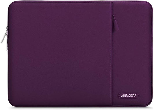 MOSISO Laptop Case 16 inch, 15-15.6 inch Laptop Sleeve Compatible with MacBook Pro 16 M4 M3 M2 M1, HP Acer Dell Lenovo ASUS Notebook, Polyester Vertical Computer Sleeve Bag with Pocket, Magenta Purple