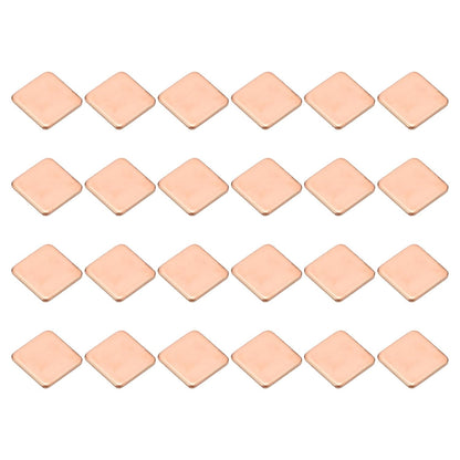 PATIKIL Copper Heatsink Pad Shims, 24 Pcs 15x15x1.5mm Copper Pad Shim IC Chipset GPU CPU Thermal Heatsink for Cooling Laptop Desktop Computer