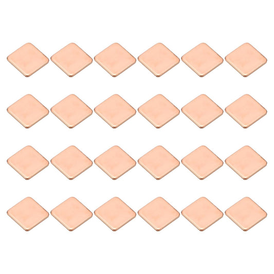 PATIKIL Copper Heatsink Pad Shims, 24 Pcs 15x15x1.5mm Copper Pad Shim IC Chipset GPU CPU Thermal Heatsink for Cooling Laptop Desktop Computer