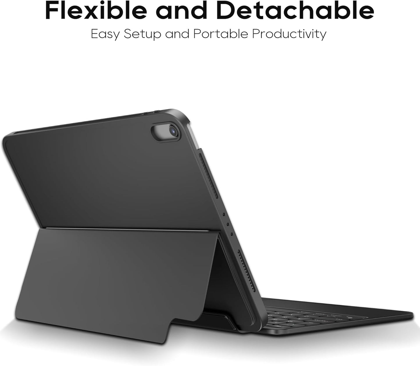 Detachable Keyboard Case for Apple iPad 11th Gen (A16) 2025 & iPad 10th Generation (10.9-inch): Wireless Backlit Keyboard with Trackpad, Magnetic Protective Cover