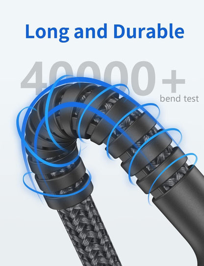 USB C Cable 10FT, 2Pack Long USB A to USB C Charger Cable, Type C Cable 3A Fast Charging Upgraded Extra Durable Braided USBC Cord Compatible with iPhone 16 15 Pro Max/Samsung Galaxy S23/LG and More