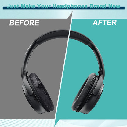 Replacement Earpads Cushions for Bose QuietComfort 35 & Quiet Comfort 35 II, Headphones Ear Covers Ear Pads for Bose QC35/QC35II/25/15 QC2 / Ae2 / Ae2i / Ae2W / Sound Link/Sound True-Black&Blue