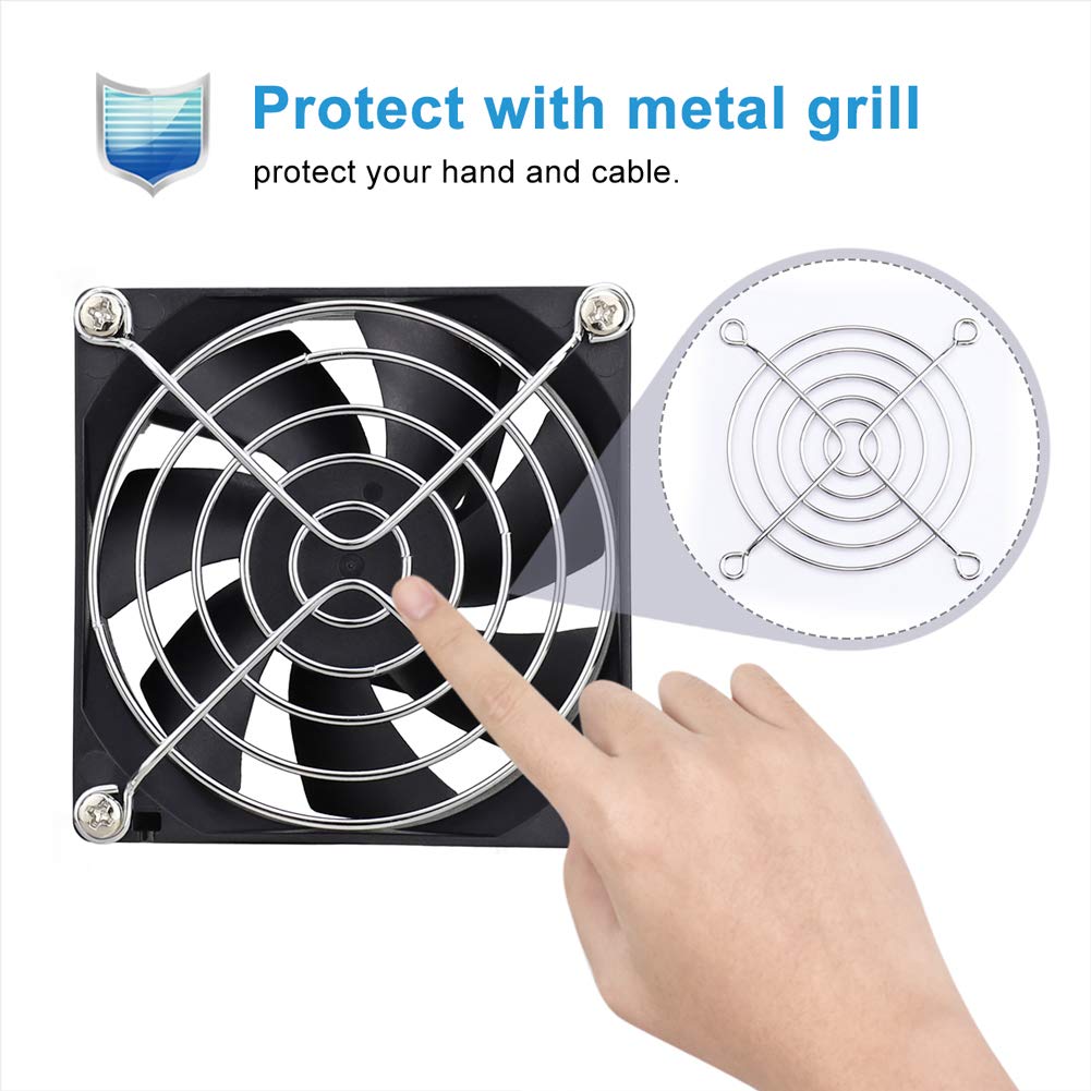 Wathai 80mm x 80mm x 25mm USB Fan 5V for Computer Laptop Router DVR Xbox Cooling 2 Packs