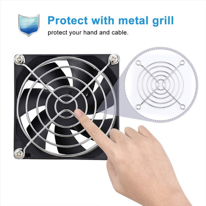 Wathai 80mm x 80mm x 25mm USB Fan 5V for Computer Laptop Router DVR Xbox Cooling 2 Packs