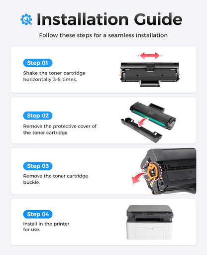 105A Black Toner Cartridge Combo Set 2-Pack with chip High Yield Replacement for HP 105A W1105A Toner Cartridges Compatible with HP Laser MFP 135a 135w 137fnw 107a 107w Printer Ink 135 137 107 Series