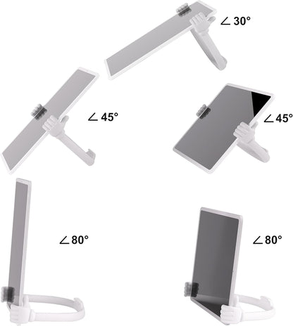 Honsky Thumbs Up Tablet Stand,Portable Monitor Stand Holder for Desktop,Tablet Display Stands Holder for Desk Universal Cute,White