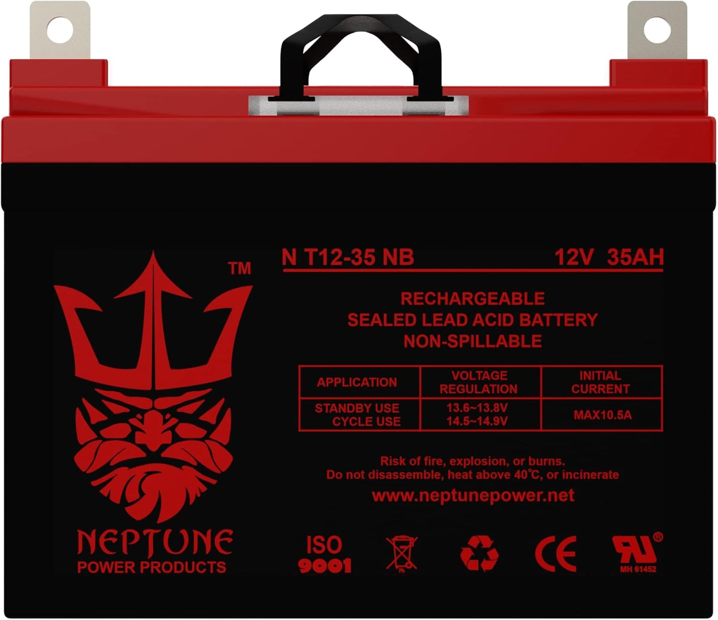 NT-12-35 NB 12V 35AH U1 Deep Cycle AGM Solar Battery Replaces 33Ah, 34Ah, 36Ah Brand Product