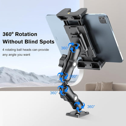 OHLPRO Tablet Mount for Truck - Heavy Duty Drill Base - Tablet Holder for Car Dashboard, iPad Holder for All 5"-13" iPad Pro Samsung Galaxy Kindle fire Tablets and Car Wall Desk etc.