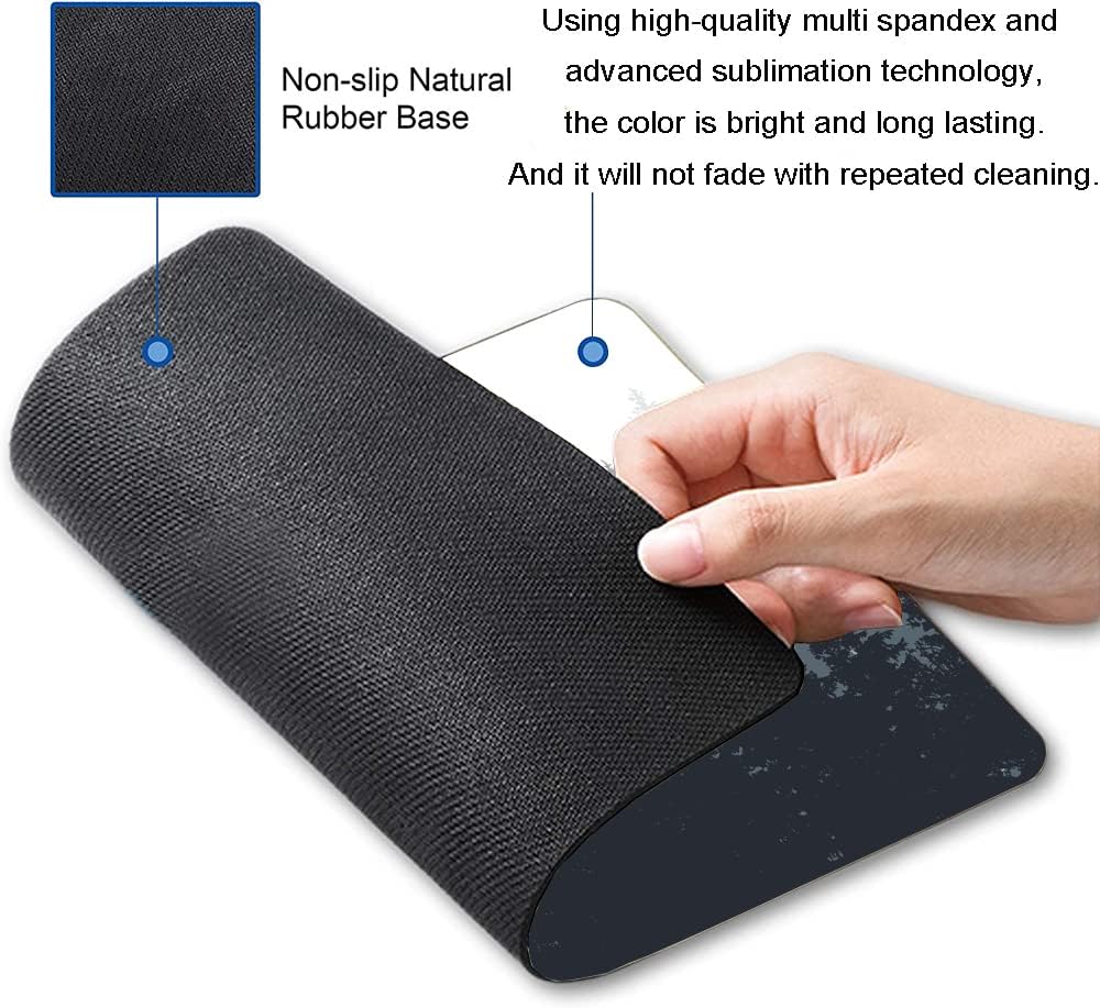 Forest Mouse Pad - Square Waterproof Non-Slip Rubber Base for Office Laptop, 9.5"x7.9"x0.12" Inch (Watercolor Forest)