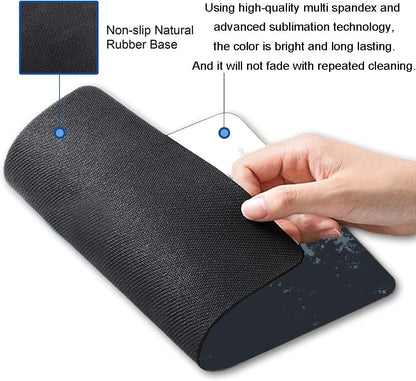 Forest Mouse Pad - Square Waterproof Non-Slip Rubber Base for Office Laptop, 9.5"x7.9"x0.12" Inch (Watercolor Forest)