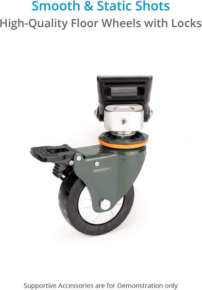 PROAIM Lineo Portable Video Camera Floor Dolly. Heavy-Duty Professional Studio Dolly. Payload up to 500kg/1100lb (P-PRT-D)