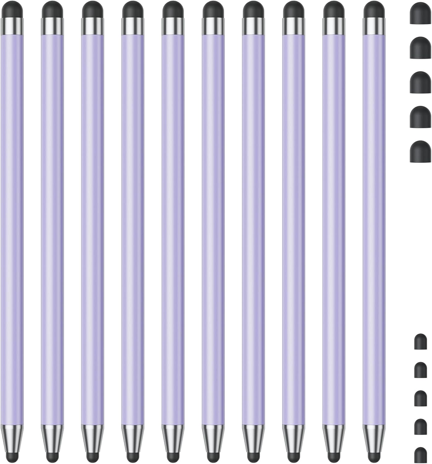 Stylus (10Pcs), Stylus Pen for Touchscreen, High Precision and Sensitivity Stylus Pen for iPad/iPhone/Samsung/Android Smartphone and Tablets, Compatible with All Capacitive Touch Screen (Purple)