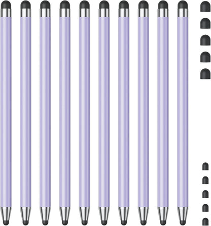 Stylus (10Pcs), Stylus Pen for Touchscreen, High Precision and Sensitivity Stylus Pen for iPad/iPhone/Samsung/Android Smartphone and Tablets, Compatible with All Capacitive Touch Screen (Purple)