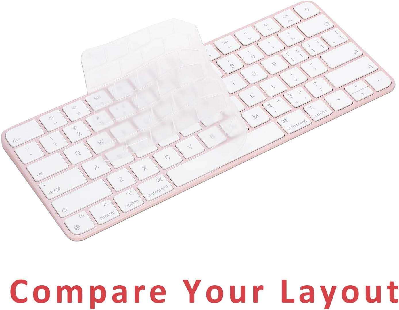 Keyboard Cover for New M4 iMac Magic Keyboard (Model A3203/A2450, w/o Touch ID, w/o Numeric Key) - Ultra Thin, Protective and Clear Keyboard Cover Protector Skin
