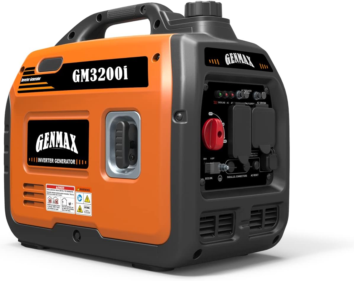 GENMAX Generator，EPA Compliant, Eco-Mode Feature, Ultra Lightweight for Backup Home Use & Camping