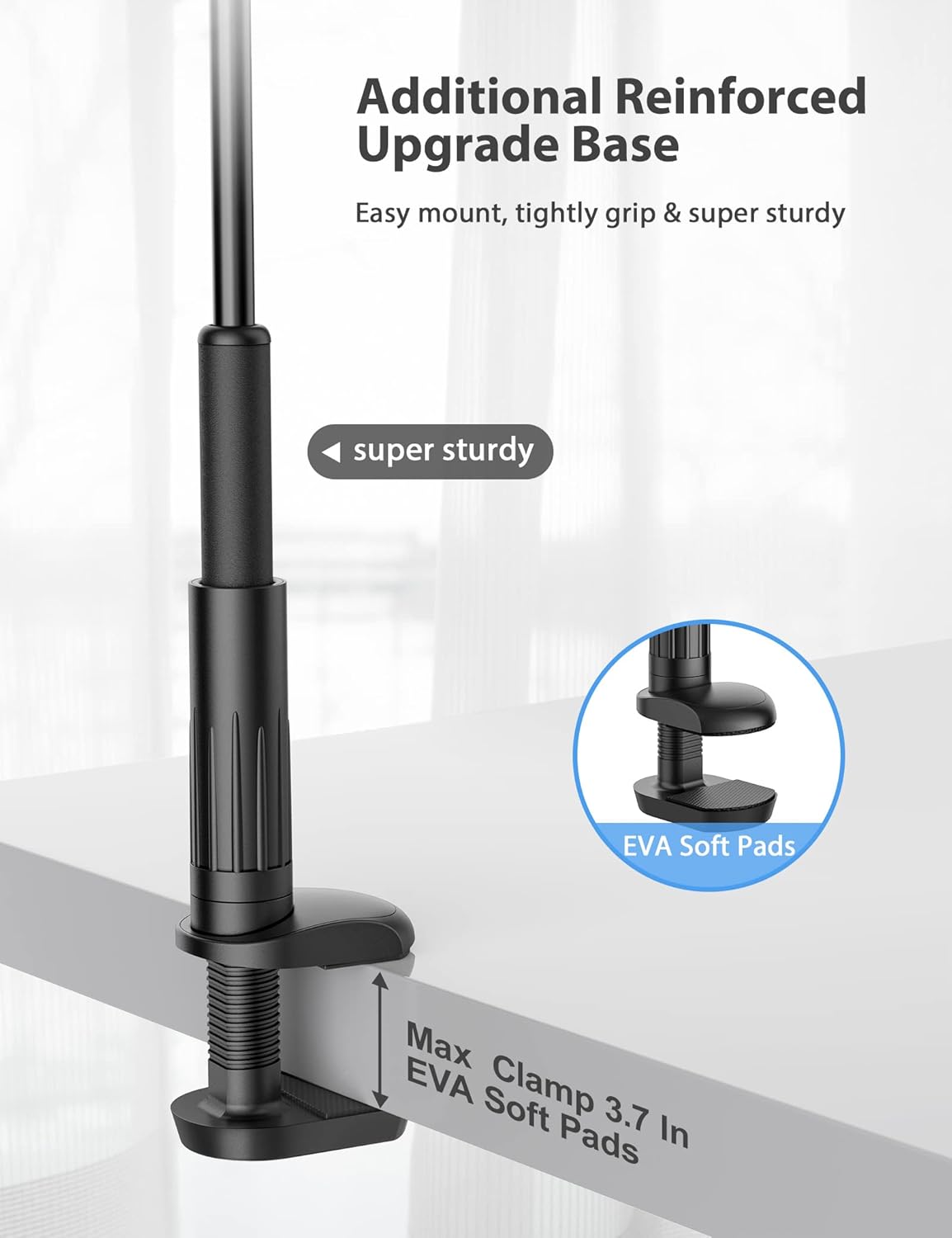 Tablet Stand Holder for Bed, Gooseneck Mount with Adjustable Flexible Arm Compatible with iPad Air Pro Mini, Samsung Tab, Nintendo Switch Kindle Other 4.7"-12.9" Device