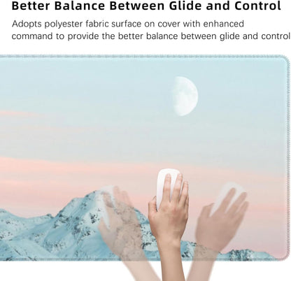 Squirrel Gaming Mouse Pad Extended Desk Computer Keyboard Laptop Mouse Pads for Gaming Home Office Work, Large Long Desk Mat Mousepad with Non-Slip Rubber Base 31.5×11.8inch(19)