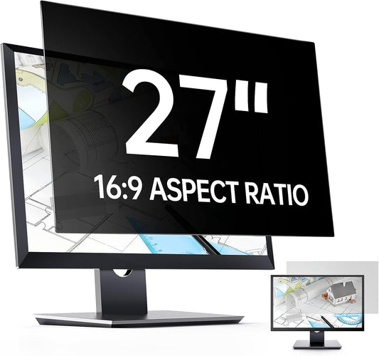 Privacy Screen Filter for 27 inch Widescreen Monitors-Privacy Screen for Computer Monitor-Computer Privacy Screen(16:9 23.5”x13.23”)