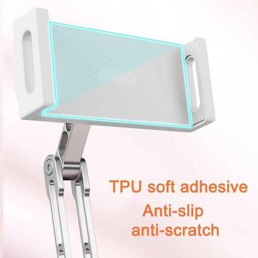 Pillow Stand Holder for Kindle Tablet iPad,Plush Mobile Phone Stand with a Snack Bowl with lid,Compatible with 4.7"-13" Phone, Tablet, iPad, iPhone, Google, Kindle, Samsung (Grey)