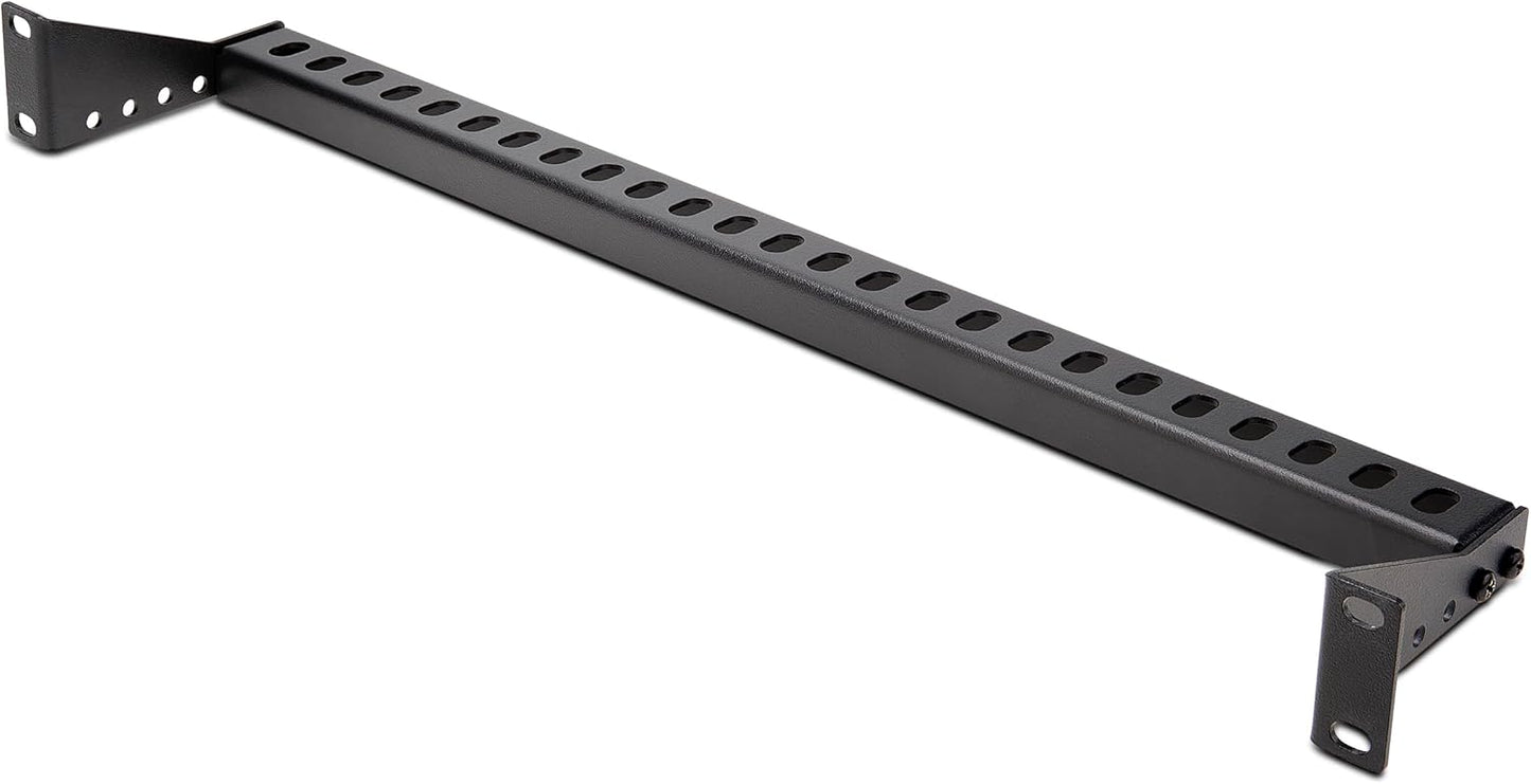 StarTech.com 1U Rack Mountable Cable Lacing Bar w/Adjustable Depth, Cable Support Guide for Organized 19" Racks/Cabinets, Horizontal Cable Guide for Patch Panels/Switches/PDUs (12S-Cable-Lacing-BAR)