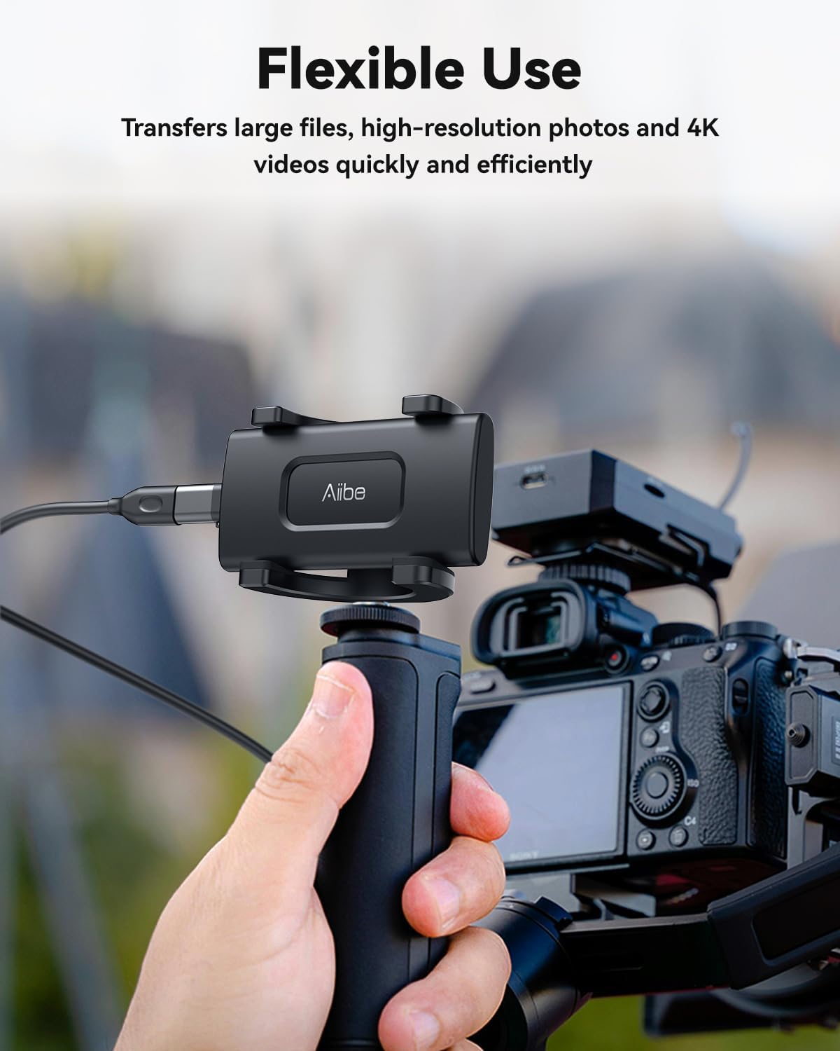 Aiibe 1TB External Solid State Drive USB C Portable SSD USB 3.2 Gen 2, Up to 1050MB/s, 1TB External SSD External Hard Drive for iPhone 15/Pro, Laptop, Mac and PS4 (Black)