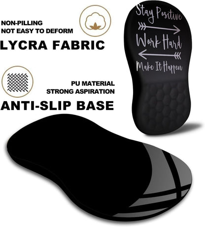 Mouse Pad Wrist Support, Ergonomic Mouse Pad with Massage Dot, Comfortable Computer Mouse Pad for Laptop, Wrist Rest Pain Relief Mousepad with Non-Slip PU Base for Office & Home, 12 x 8 in