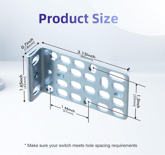 1U Rack Mount Kit for Cisco Switches Rack Ears for Catalyst 3750/3750G/3750V2 Series and 2960 Series