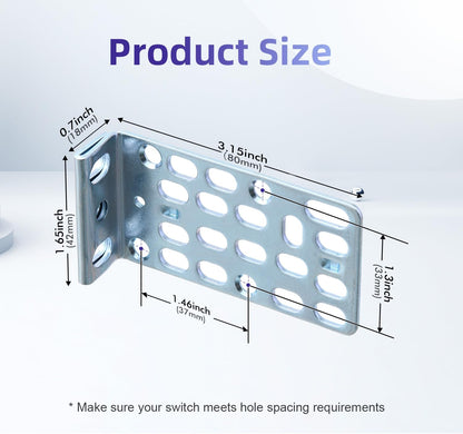 1U Rack Mount Kit for Cisco Switches Rack Ears for Catalyst 3750/3750G/3750V2 Series and 2960 Series