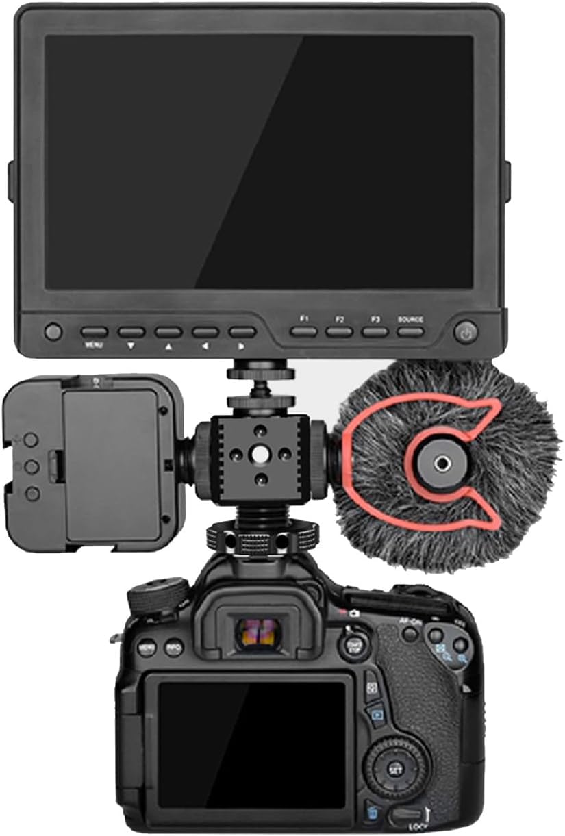 Cold Shoe Mount Adapter,Cold Shoe Extension - Triple Shoe Mount Extender for Camera,Monitor,Flash Accessories, Bracket for Led Lights,Microphones,Audio Recorder,Video Camera,Cage Accessories