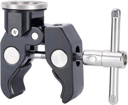 NICEYRIG Super Clamp to Rosette Mount Adapter, Maximum 50mm Adjustable Jaw Applicable for Desk Tripod Monopod Studio Light Stand - 593