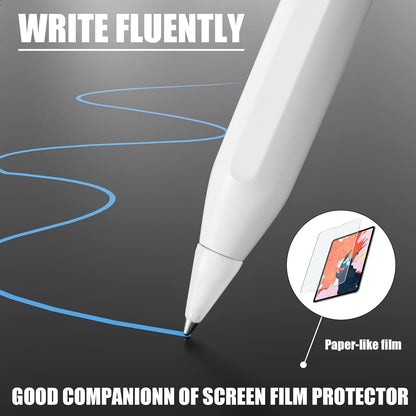 REEYEAR Realistic Fine Point Pencil Tips fits for Apple Pencil 2nd 1st Generation USB-C Version, Fine Tips Paperfeel Ipad Pro Pen 1st 2 Gen Replacement Nibs fits for Artists,Note-takers,White