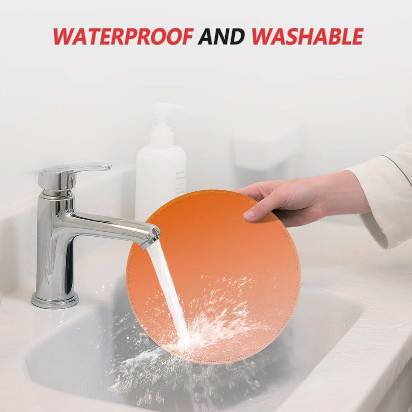 ITNRSIIET Mouse Pad Non-Slip Rubber Base Smooth Surface Stitched Edges Waterproof Durable Compatible with All Mice for Office & Gaming, Desk Accessory, Diameter 8.7 inch, Sunset Gradient