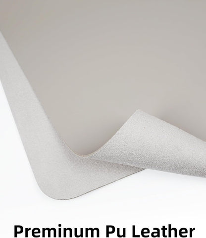 Leather Desk Pad Protector,Mouse Pad,Office Desk Mat, Non-Slip PU Leather Desk Blotter,Large Desk mat,Waterproof Keyboard mat for Office/Home/Decor (Light Grey,48" x 24")