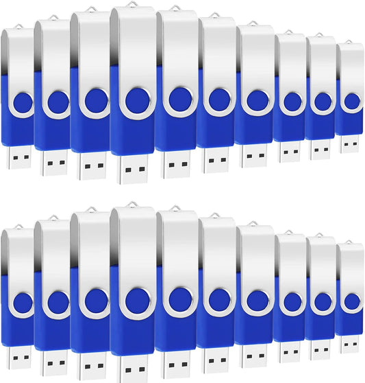 256MB Bulk Flash Drives 100 Pack EASTBULL USB 2.0 Flash Drives Pack 256MB Thumb Drives Bulk (Blue)