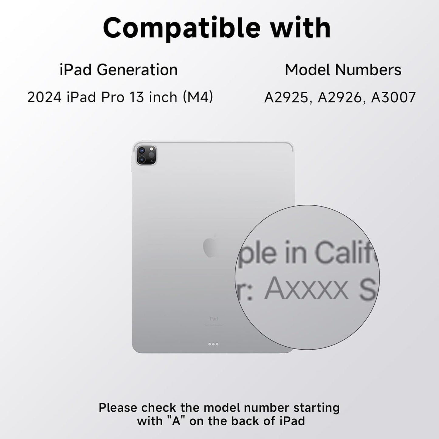 iPad Keyboard Case for 2024 M4 iPad Pro 13 inch, Magic Wireless Keyboard with Trackpad 7 Color Backlit, 360° Rotating Stand Transparent Protective Cover with Pencil Holder (White)