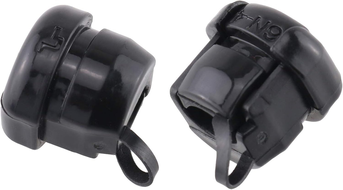 HJ Garden 10pcs Wire Cover Round Cable Wire Strain Relief Bush Grommet Round Strain Relief Bushing Electric Cable Protection Cord Buckle, Black