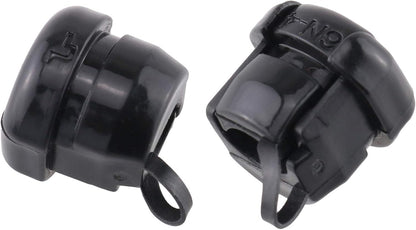 HJ Garden 10pcs Wire Cover Round Cable Wire Strain Relief Bush Grommet Round Strain Relief Bushing Electric Cable Protection Cord Buckle, Black