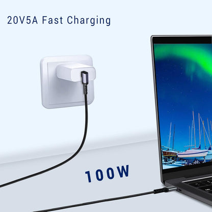 USB C to USB C Cable 3.1 Gen 2 [3.3ft 2 Packs], 100W USBC Cables PD Fast Charging Cable, SuperSpeed 10 Gbps 90 Degree 4K Monitor Video Output Data Cable Compatible for iPhone 15Pro/15ProMax