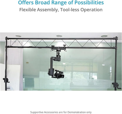 PROAIM Truss/Scaffold Connection Plates – Mitchell Mount. Rigging Adapters for Overhead Shots. for Wall Spreader Rod/Poles/Grids. 360° Swivel Clamps, Robust & Secure - 50kg Payload